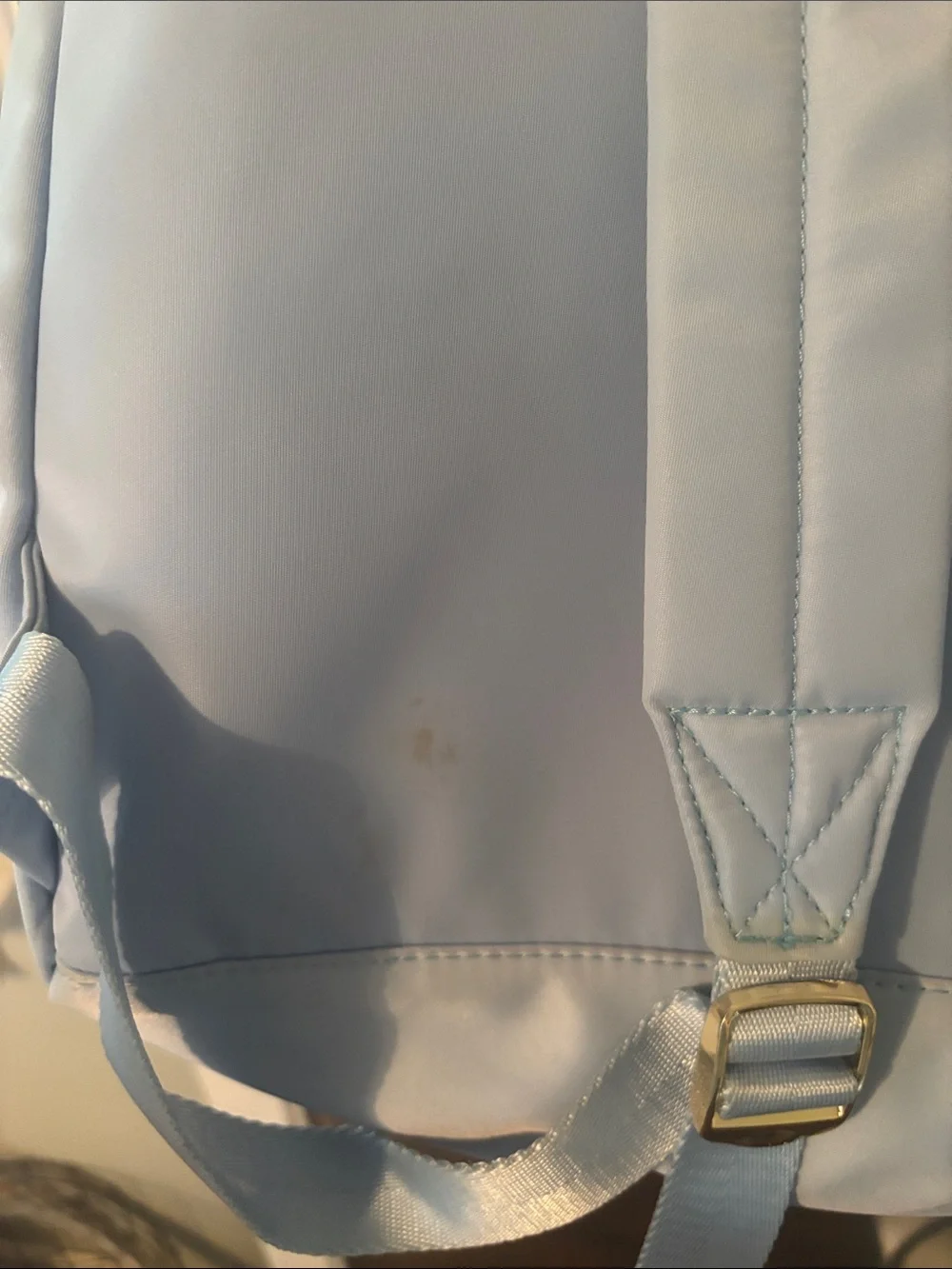 Stoney Clover Lane Light Blue Backpack with Pink MB Patch